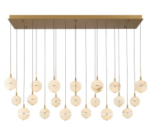 Lib & Co. US 12378-030 - Corfu 20 Light Rectangular LED Chandelier Painted Antique Brass