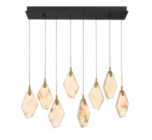 Lib & Co. US 12387-02 - Kosmos 8 Light Rectangular LED Chandelier Matte Black