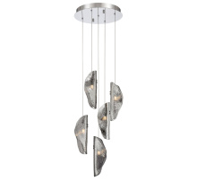 Lib & Co. US 12407-019-01 - Sorrento 5 Light Round LED Chandelier Smoke Chrome Canopy