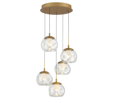 Lib & Co. US 12440-030 - Camerino 5 Light Round LED Chandelier Painted Antique Brass