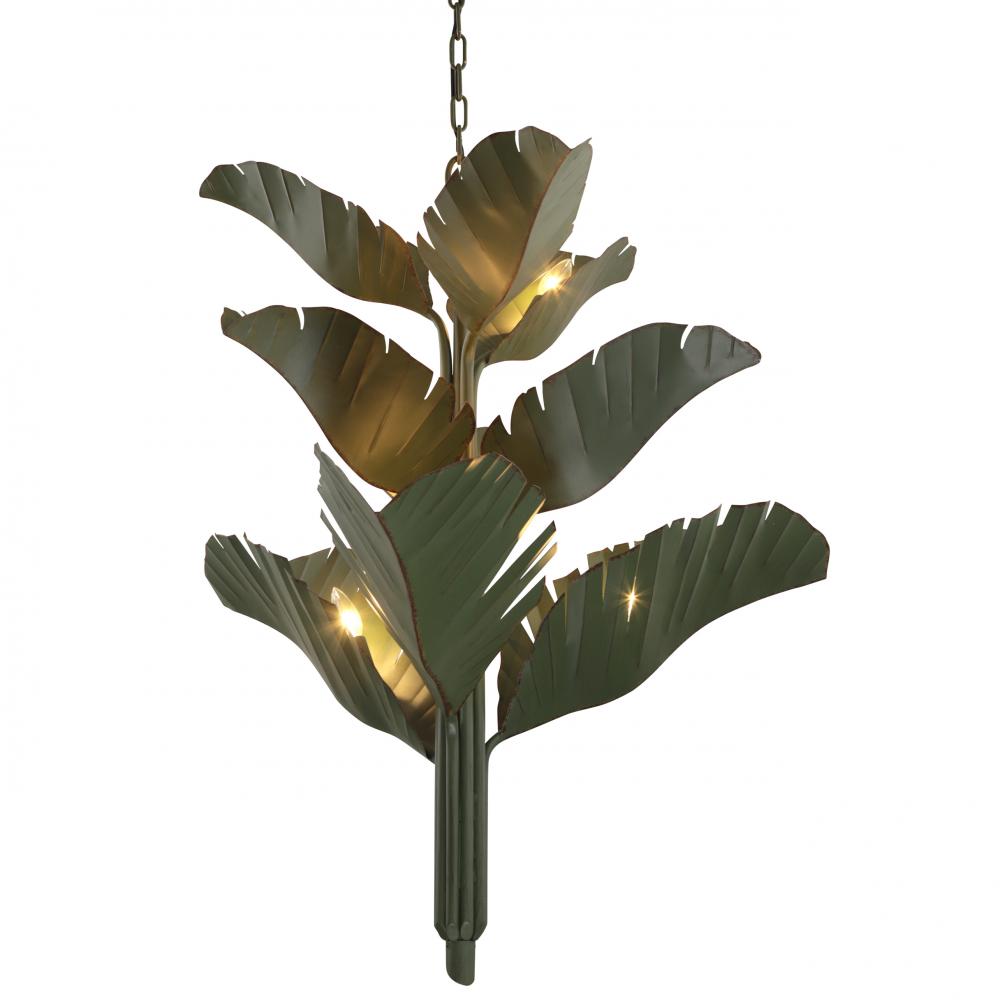 Banana Leaf 9-Lt Chandelier