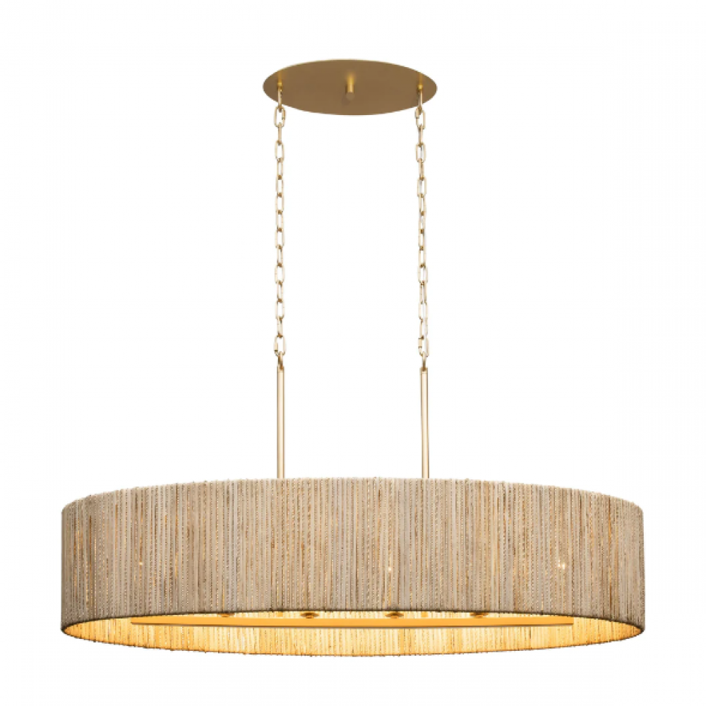 Jacob's Ladder 6-Lt Linear Pendant - French Gold