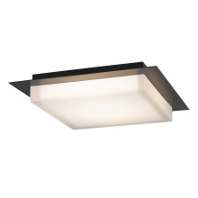 Alteck, LLC AFM0015-3CCT-W-BK - Foursquare LED Flush Mount W14