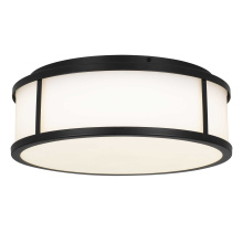 Alteck, LLC AFM0023-3CCT-W-BK - Panel Round LED Flush Mount D14