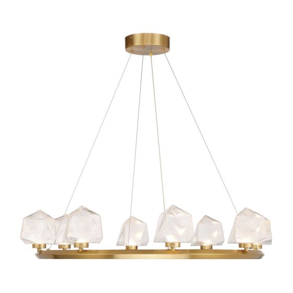 Castello 8-Light Chandelier in Warm Brass