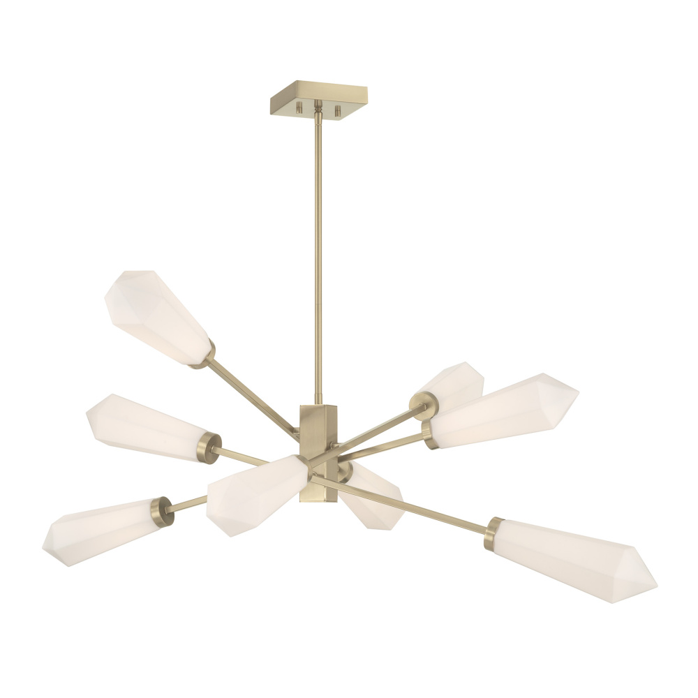 Leland 8-Light Chandelier in Noble Brass by Dann Foley