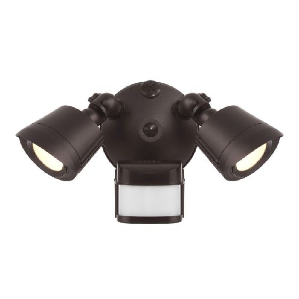 LED 3CCT Motion Sensored Double Flood Light in Bronze