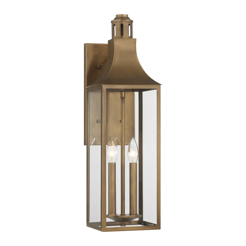 Lancaster 2-Light Outdoor Wall Lantern in Atlas Bronze