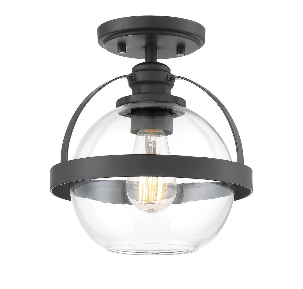 Pendleton 1-Light Ceiling Light in 
Matte Black