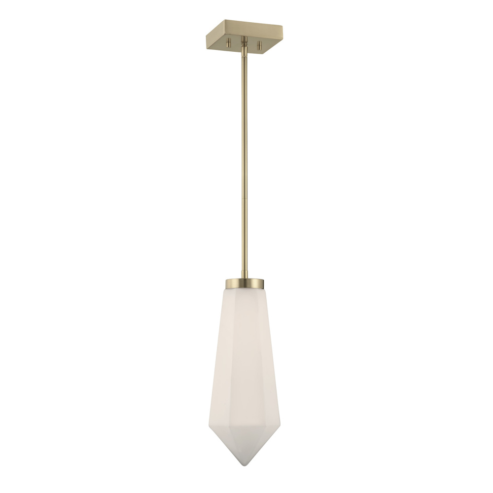 Leland 1-Light Pendant in Noble Brass by Dann Foley