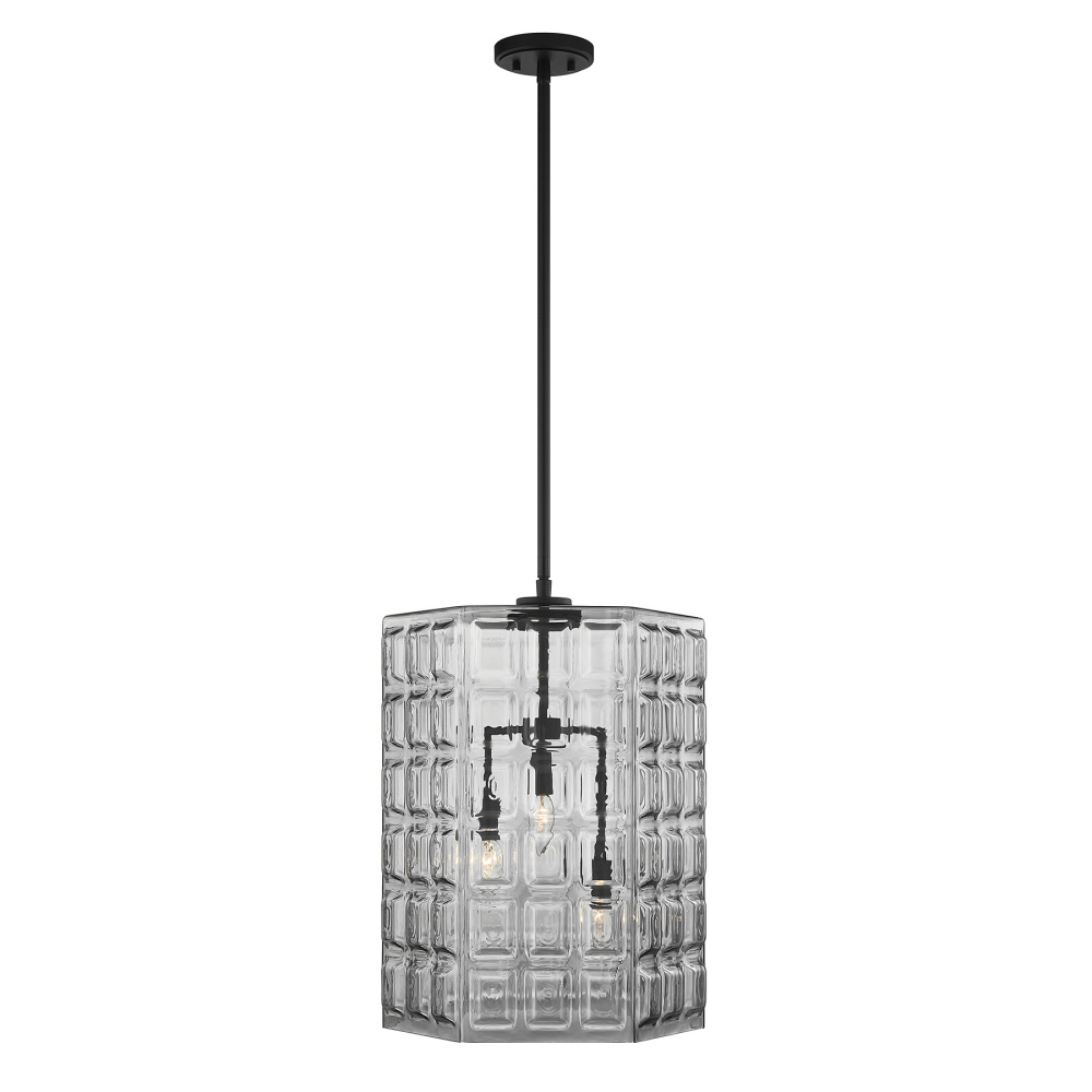 Reddick 3-Light Pendant in Matte Black