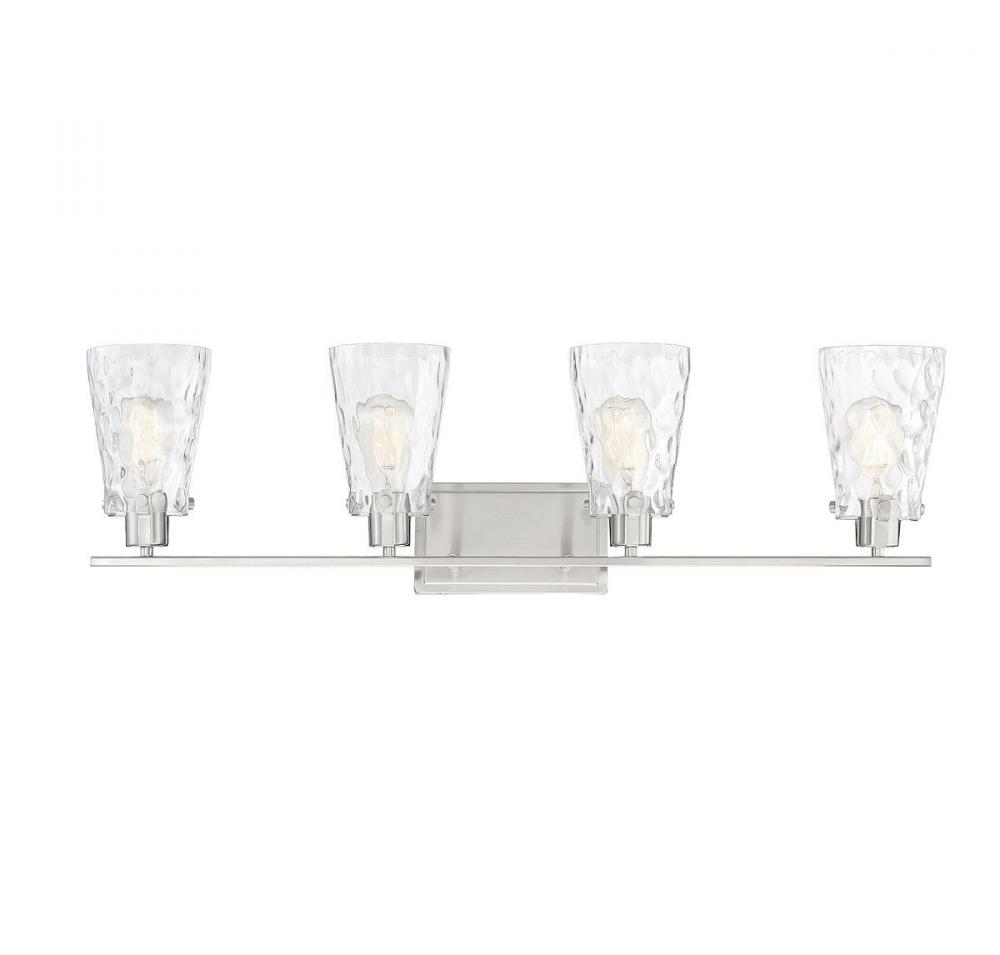 Vaughan 4-Light Bathroom Vanity Light in Satin Nickel