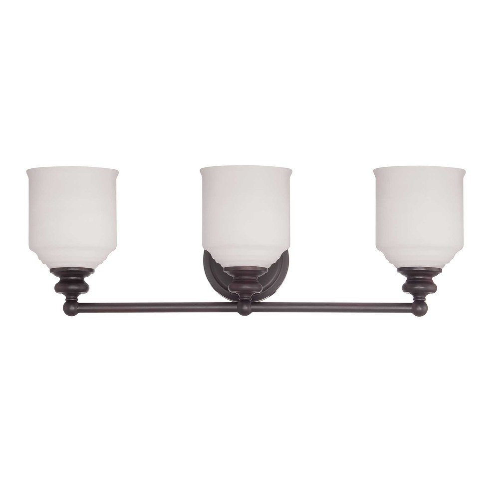 Melrose 3-Light Bathroom Vanity Light in English Bronze