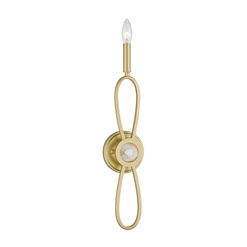 Minette 1-Light Wall Sconce in Spun Gold