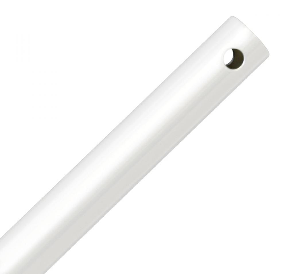 12" Downrod in Matte White