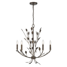 Savoy House 1-6706-5-334 - Laska 5-Light Chandelier in Enchanted Bronze by Breegan Jane