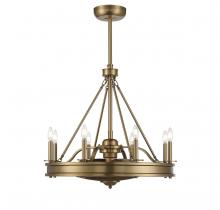 Savoy House 39-FD-124-322 - Lyon 8-Light Fan D'Lier in 
Warm Brass