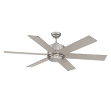 Savoy House 60-820-6SV-SN - Velocity 60" 2-Light Outdoor Ceiling Fan in Satin Nickel