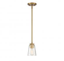 Savoy House 7-1026-1-322 - Calhoun 1-Light Mini-Pendant in Warm Brass