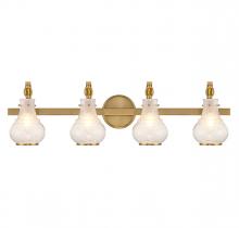 Savoy House 8-4417-4-322 - Adams 4-Light Bathroom Vanity Light in Warm Brass