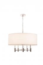 Kalco 500572CH - DuPont 5 Light Round Pendant