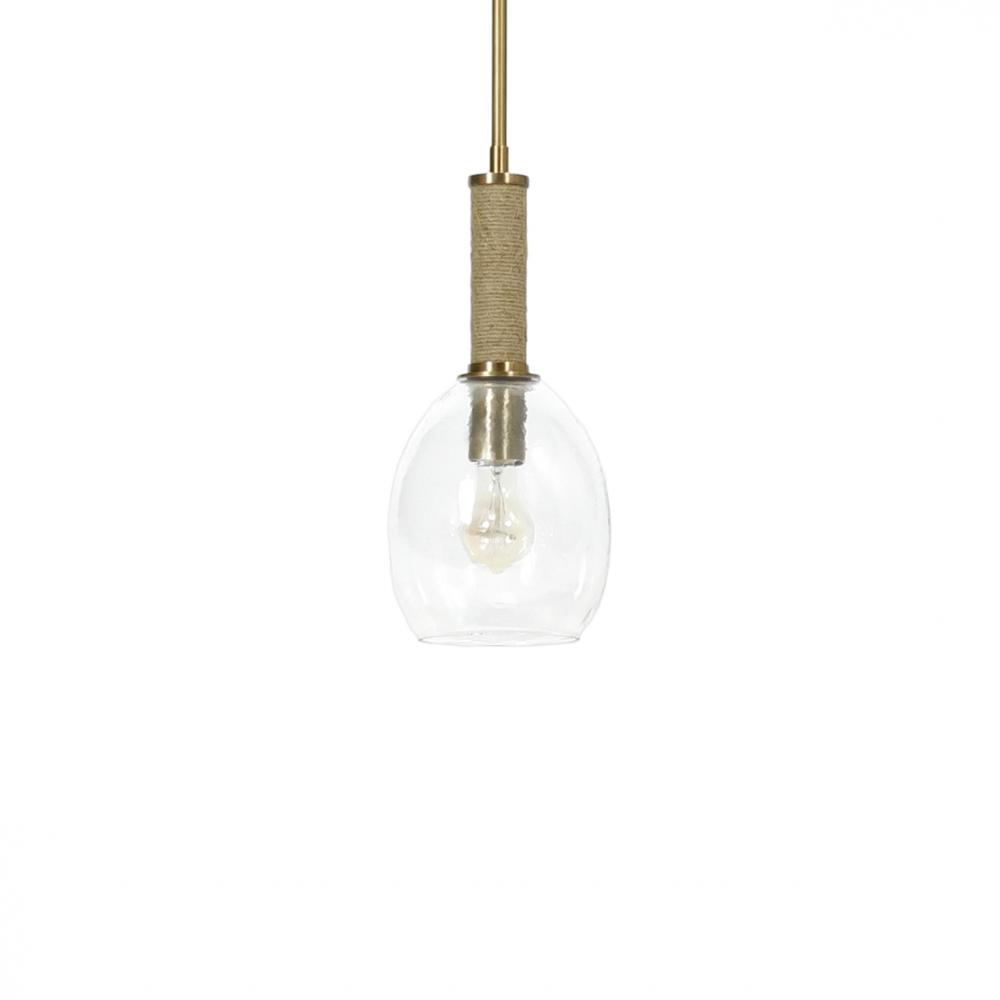 BRONSON GLASS PENDANT BRASS