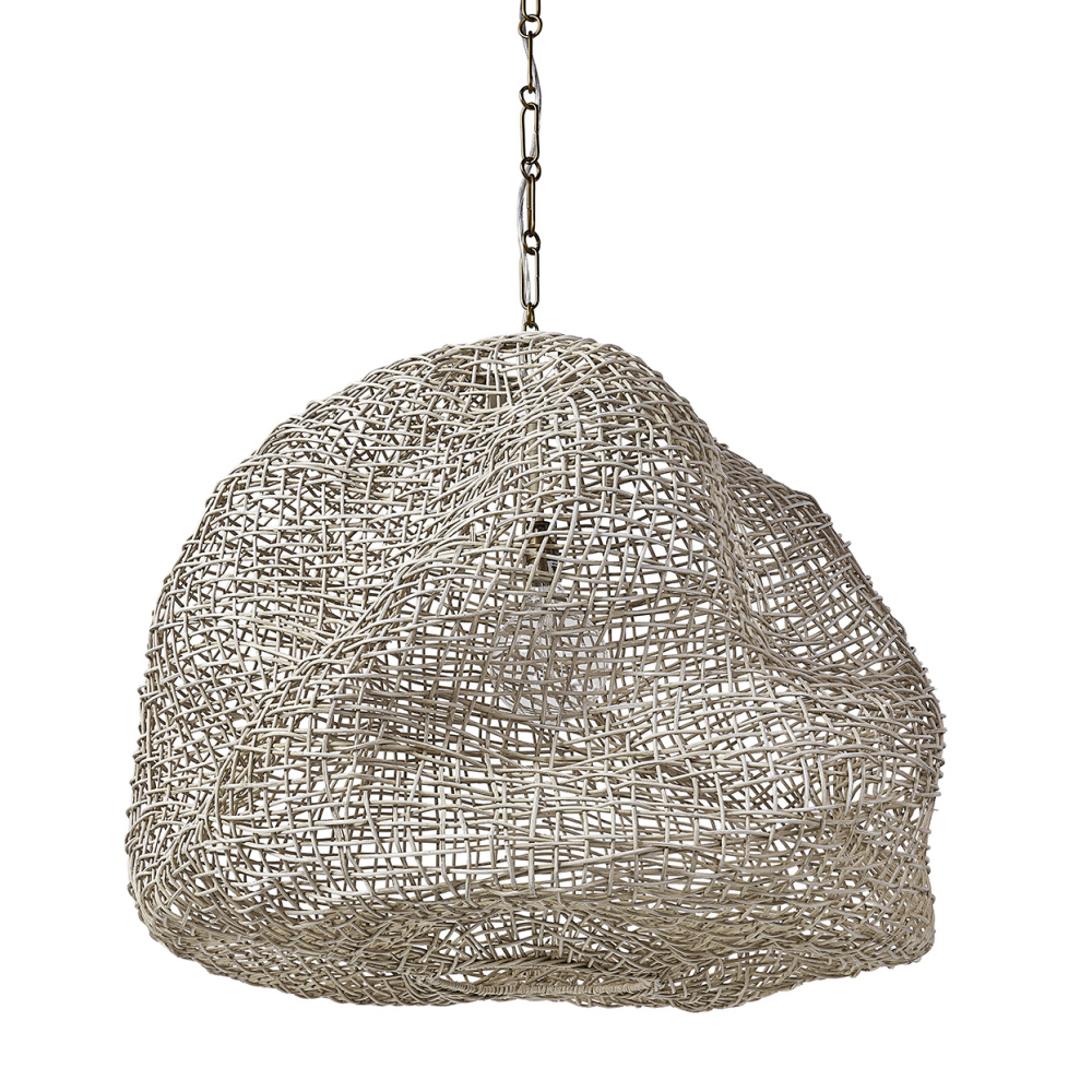 ANDORRA WICKER PENDANT LARGE WHITE