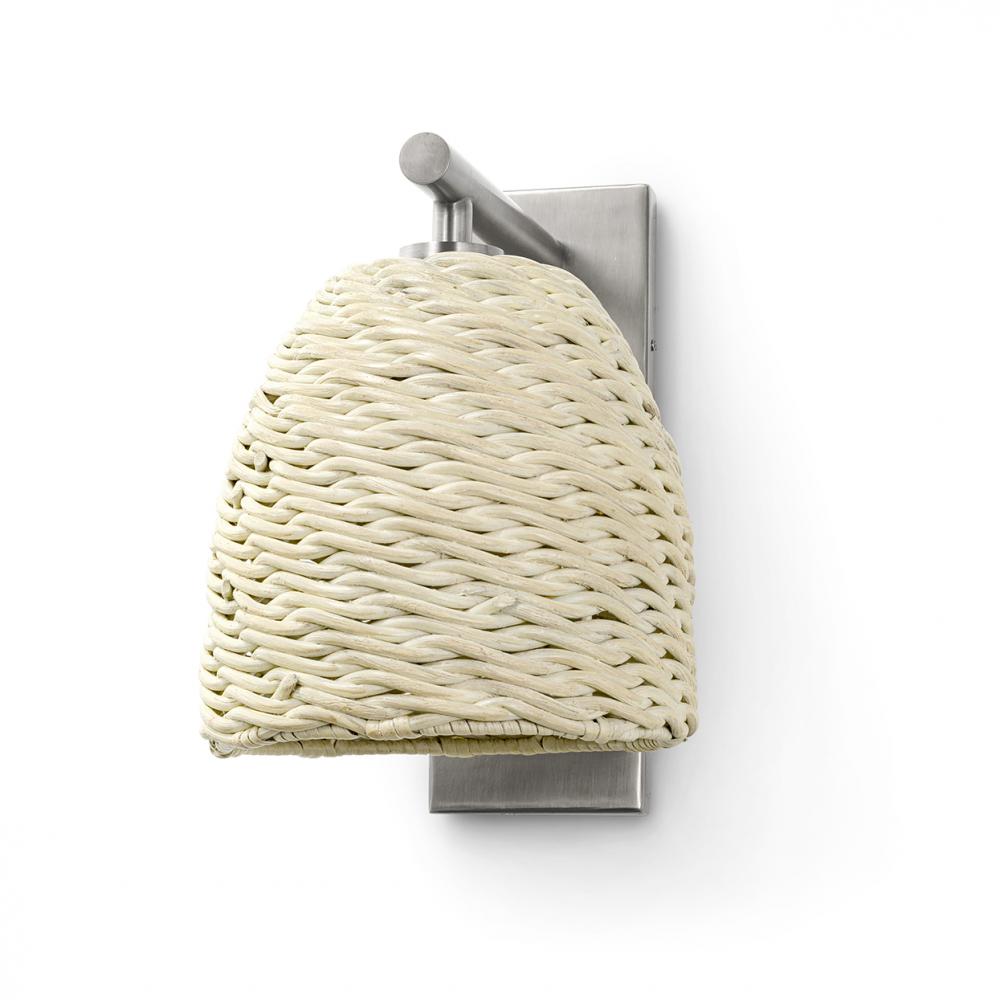 WISTERIA SCONCE WHITEWASH PEWTER