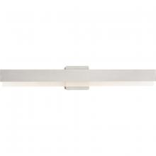 Progress P300407-009-CS - Semblance Collection 32 in. Brushed Nickel Medium Modern 3CCT Integrated LED Linear Vanity Light