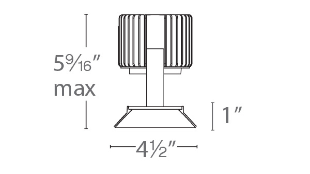 Volta 4.5" Round Shallow Regressed Invisible Trim with LED Light Engine