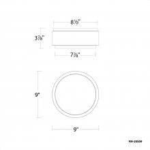 WAC US FM-20509-40-BK/AB - Salvo Flush Mount Light