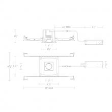 WAC US R3BSAN-NWD-BK - Ocular 3.0 Dim-to-Warm Square Adjustable Trim and Remodel Housing with New Construction Frame-In K