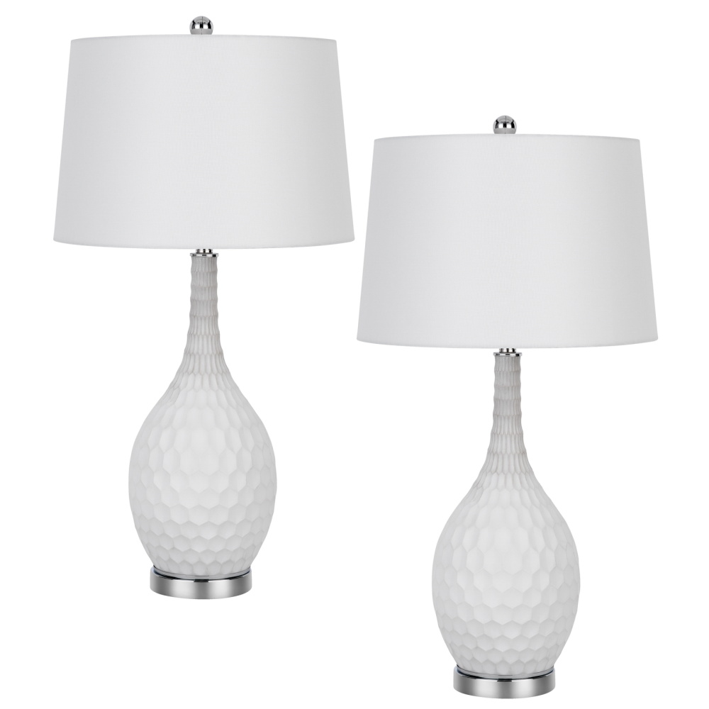 Pori 30.5" Height White Glass Table Lamp