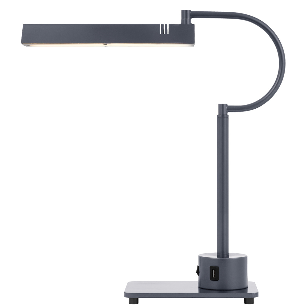 led 12W SOHO metal desk lamp with 2 USB ports
