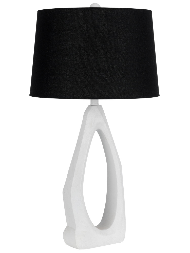 150W 3 way Antelope resin table lamp with black hardback fabric shade