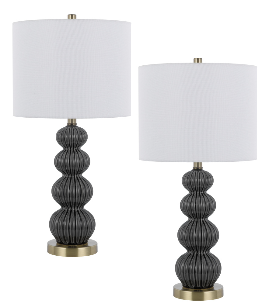 100W Carlisle ceramic table lamp. Sold in pairs