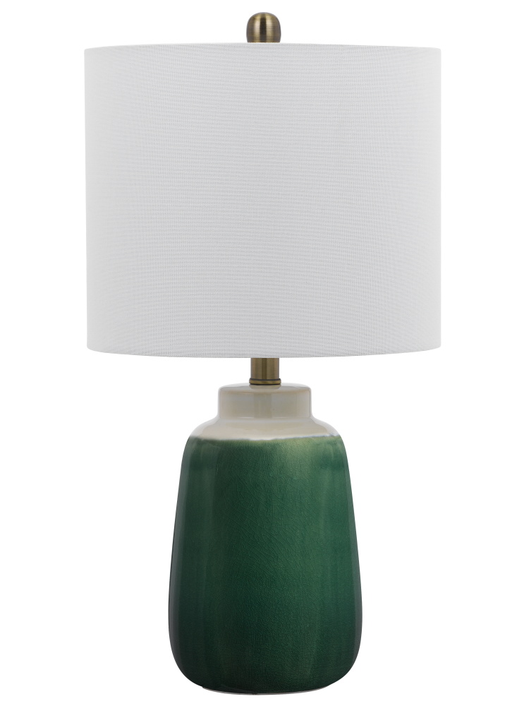 100W Crotone ceramic table lamp with hardback fabric shade