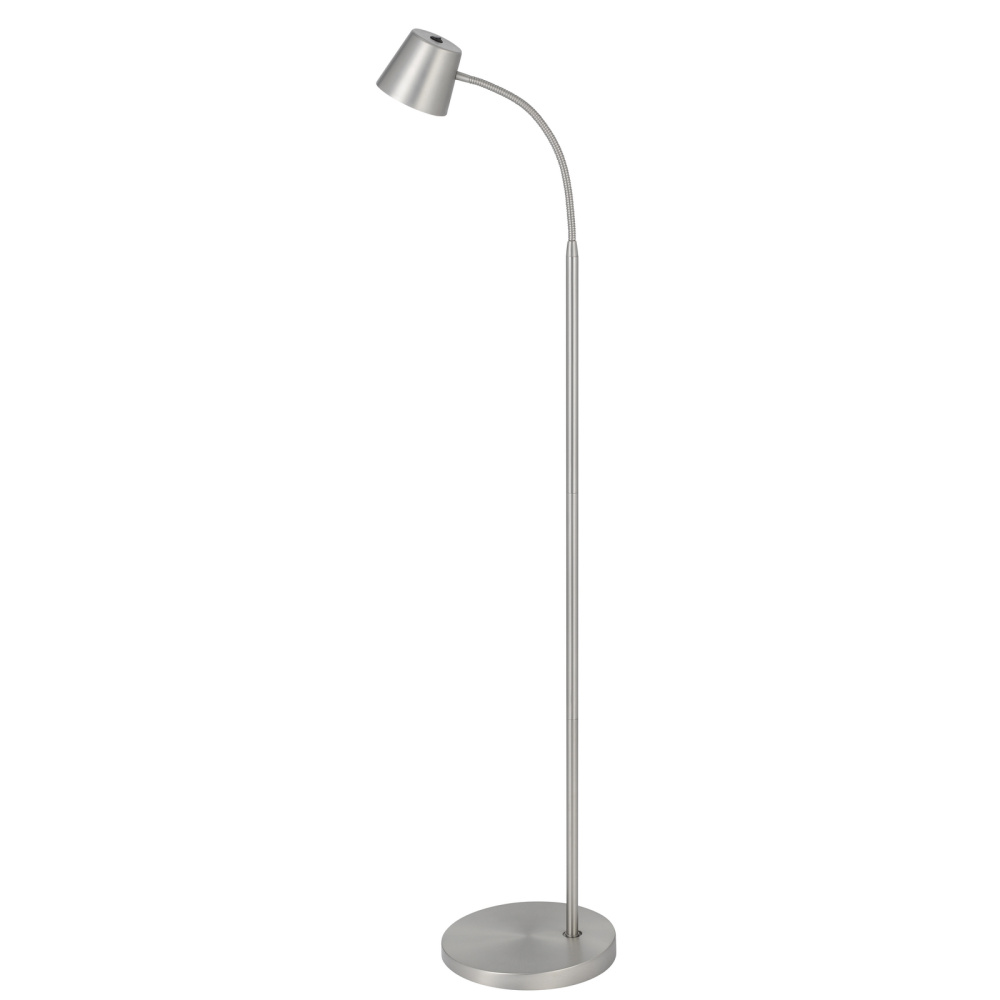 Silvique LED 5W gooseneck metal floor lamp, 660 lumen, 3000K
