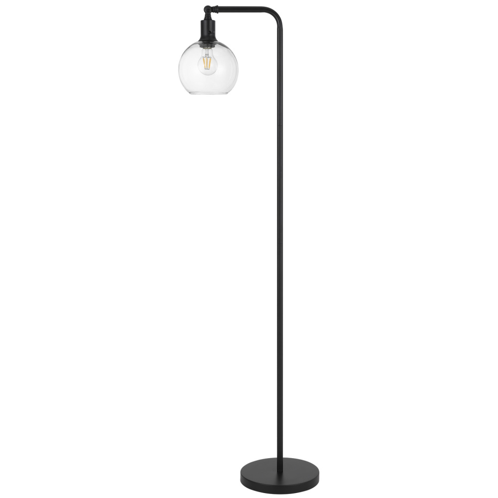 LumaCore 8W max.LED E26 bulb metal floor lamp with glass shade