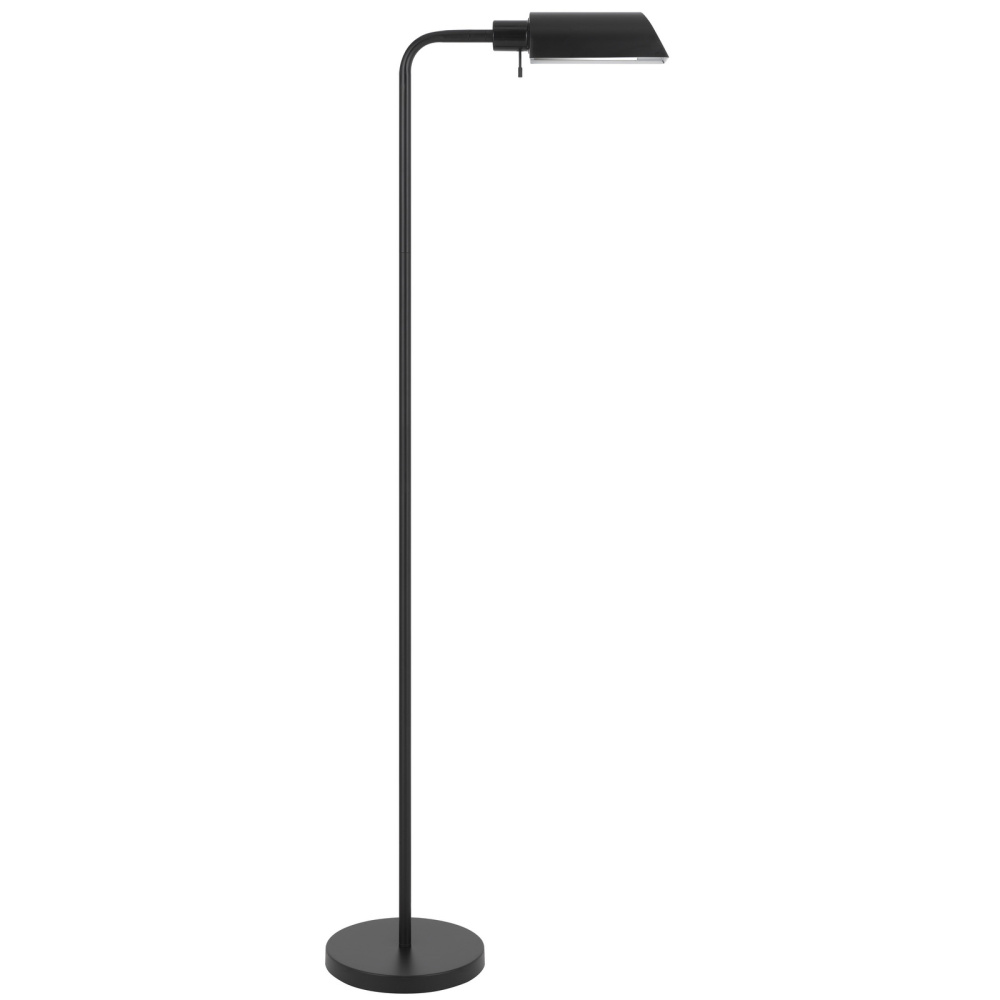 60 Watt Accorto Metal Pharmacy Floor Lamp in Black