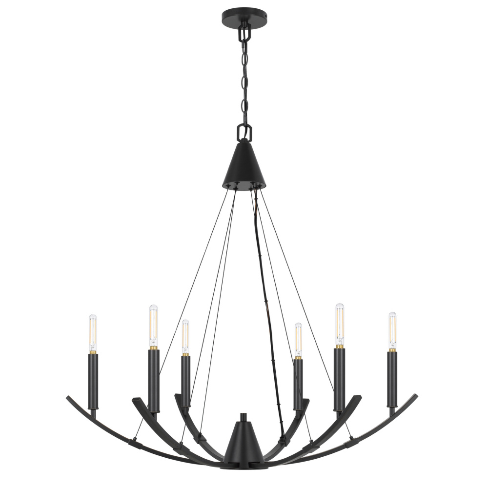 Equinox 40W x 6 metal arcspire metal chandelier