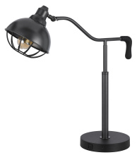 CAL Lighting BO-3191DK - 60W Taloga metal desk lamp with adjustable caged Shade