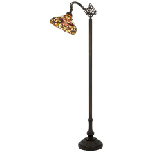 CAL Lighting BO-3243FL - 60W Tiffany downbridge floor lamp with adjustable shade