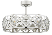 CAL Lighting CF-1008 - Remote controlled dimmable 8W LED E12 x 6. 6 speed Bari Ultra Quiet Fan light