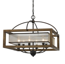 CAL Lighting FX-3536/6 - 60W X 6 Square Chandelier