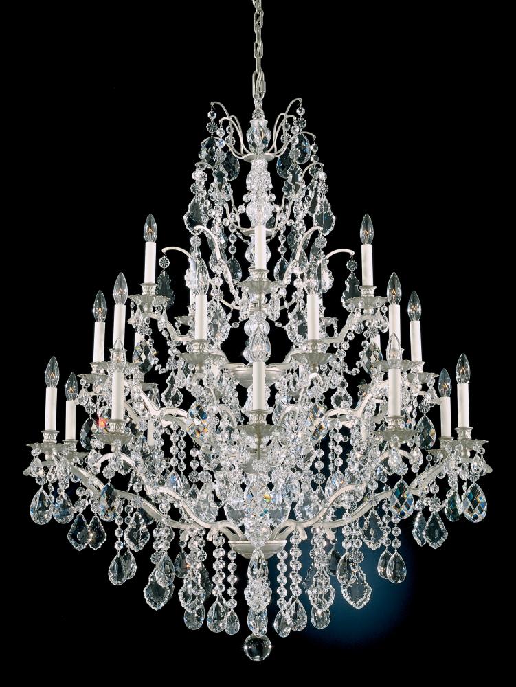 Bordeaux 25 Light 120V Chandelier in Etruscan Gold with Heritage Handcut Crystal