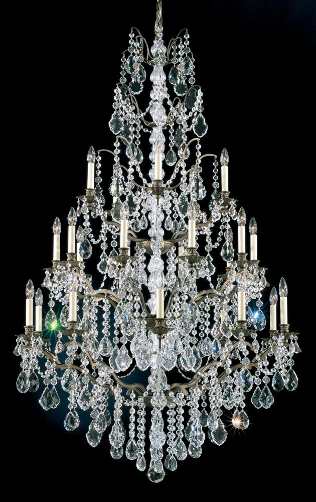 Bordeaux 25 Light 120V Chandelier in Heirloom Bronze with Heritage Handcut Crystal