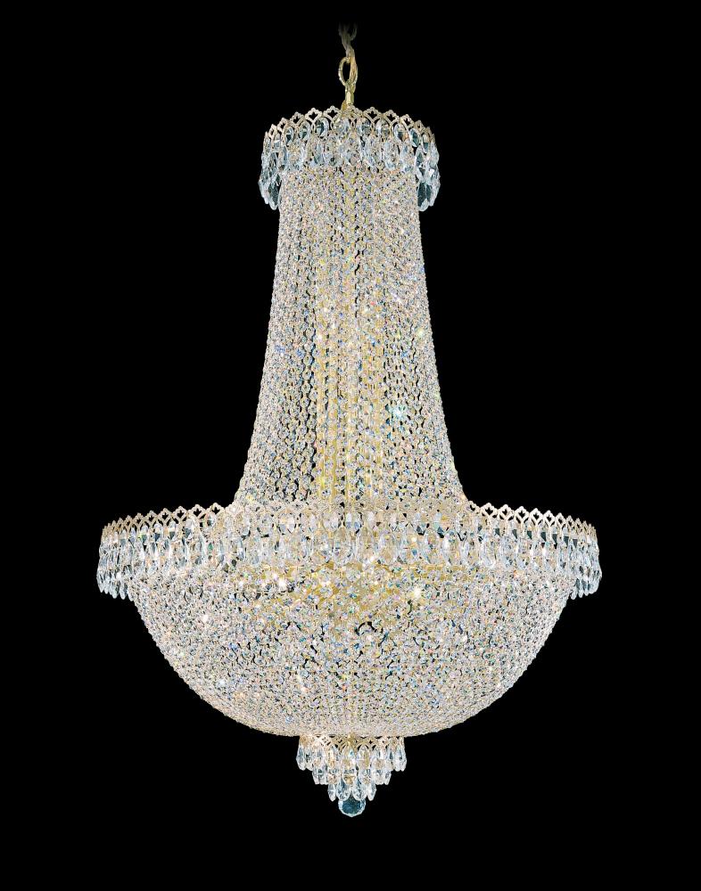 Camelot 31 Light 120V Pendant in Polished Silver with Optic Crystal