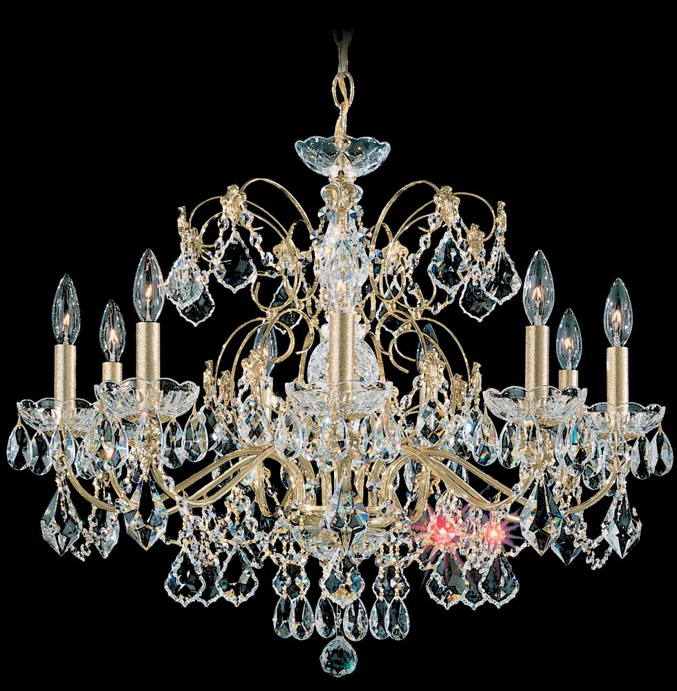 Century 9 Light 120V Chandelier in Polished Silver with Heritage Handcut Crystal