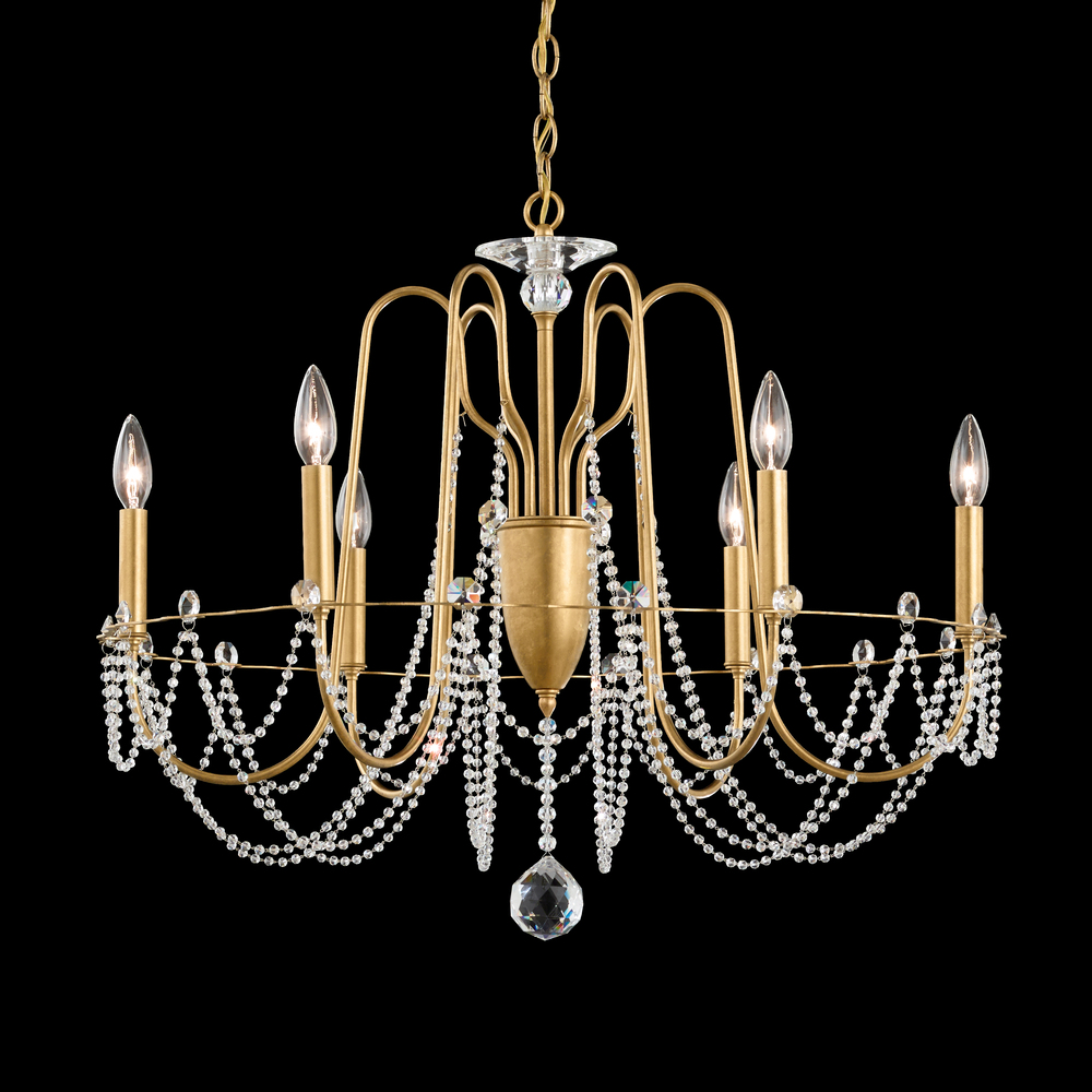 Esmery 6 Light 120V Chandelier in Polished Silver with Optic Crystal